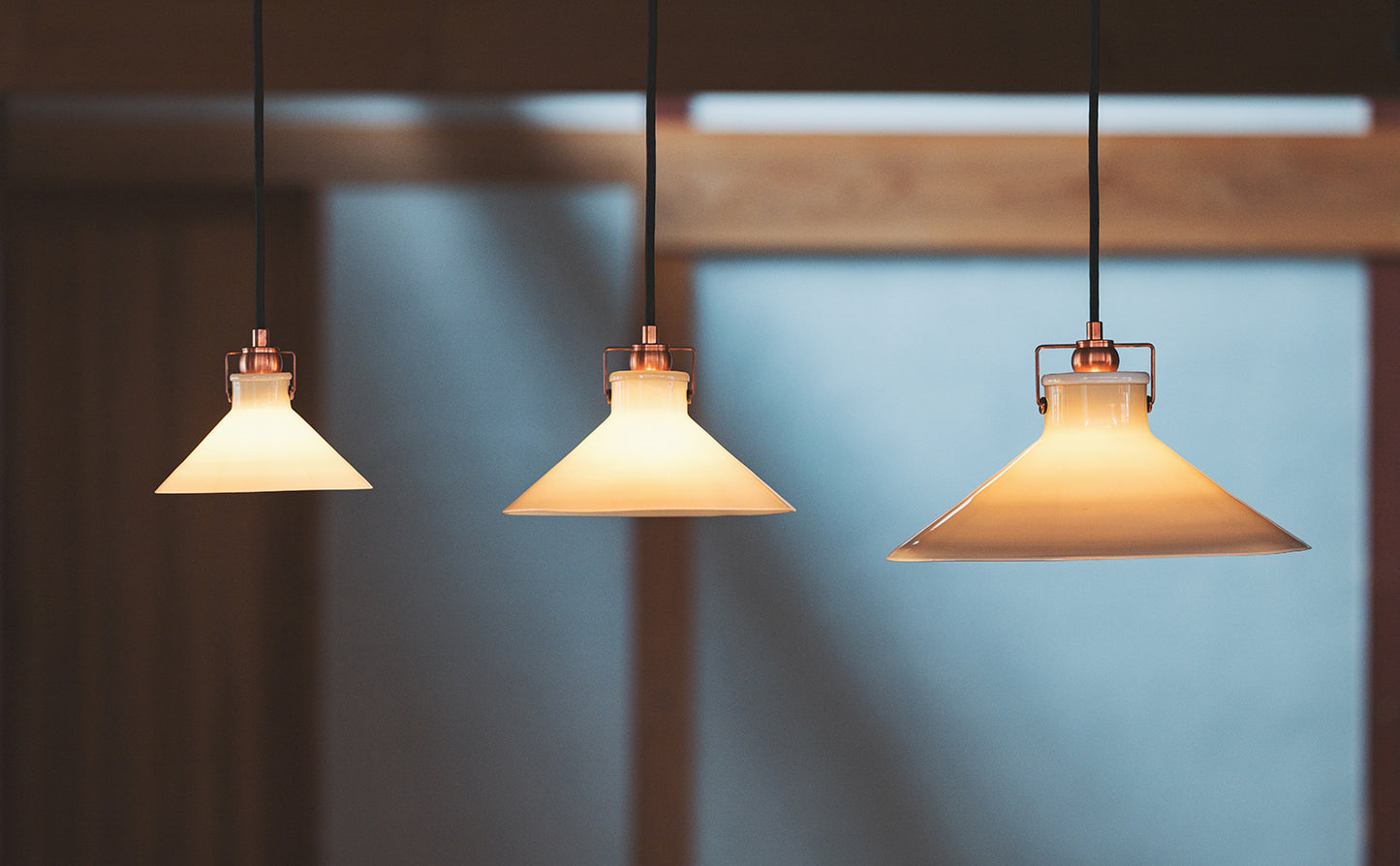 Conical Pendant Light S White